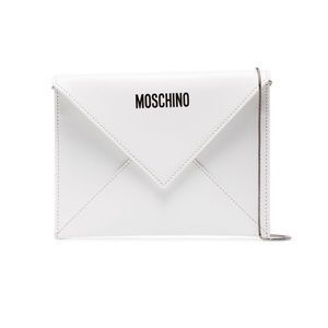 ** SOLD ** Moschino White Be Mine Envelope Clutch